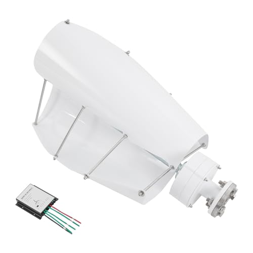 SBPKMARSCT Wind Turbine, 100W 42.65ft/s Vertical Axis Wind Turbine Generator Home Windmill Kit Hybrid Wind System with Controller for Home, Business, Industrial Energy Supply (100W 12V White)