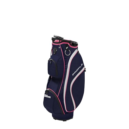 Wilson Women's Profile Complete Golf Set with Cart Bag - Right Hand, Petite, Ladies, Navy/Rose Gold/Silver
