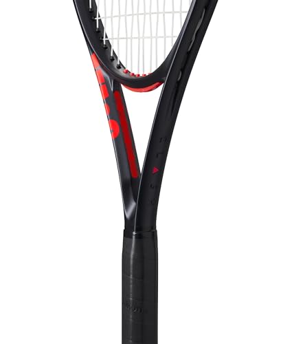 Wilson Clash 100L V3 Strung Adult Performance Tennis Racket - Grip Size 2-4 1/4", Strung with Sensation 16 Natural at Mid Range Tension