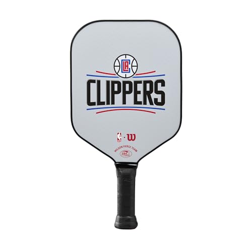 WILSON NBA Collection Fierce Team Pickleball Paddle - Grip Size 2-4 1/4", Los Angeles Clippers