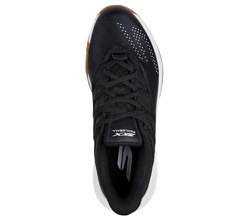 Skechers Men's Viper Court Rally Pickleball Sneaker, Black/White, 10