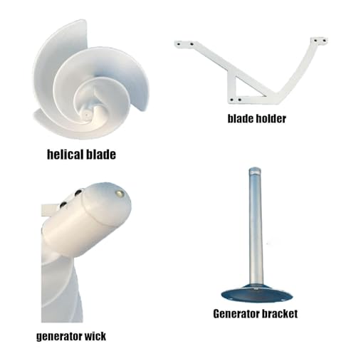 10W Micro Spiral Wind Turbine Generator Archimedes Rose Breeze Start Model For Home & Small Farm Silent Permanent Magnet Spiral Design(12v-1pc)