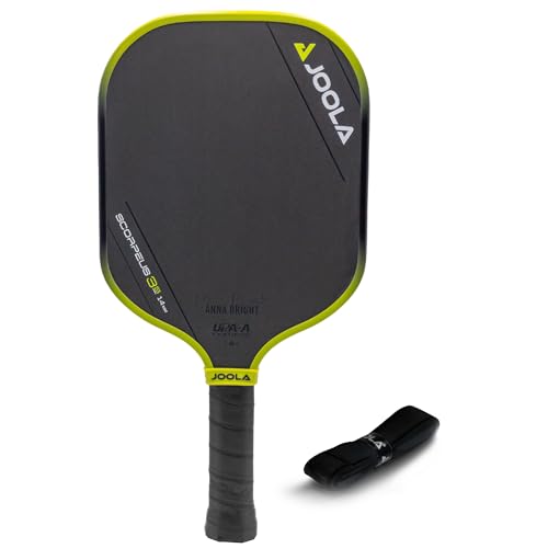 JOOLA Anna Bright Scorpeus 3S 14mm Pickleball Paddle w/Propulsion Core and Charged Carbon Surface Technology. Wide Body Shape w/Larger Sweet Spot. NFC Chip Enabeled and UPA-A Certified