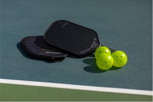 Wild Monkeys Prima Ghost – Midweight (8.2oz) Raw T700 Carbon Fiber Pickleball Paddle | 15mm Honeycomb Core for Stability and Control | Prolite Phantom Grip | USAP Approved