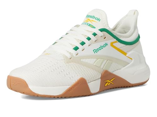 Reebok Women's Nano Court Womens Tennis Shoes, Pickleball Shoes for Women, Chalk/Alabaster/Upgrade Green, Women's Size 8.5