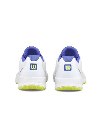 WILSON Intrigue Lite Women's Tennis Shoe - White/Amparo Blue/Safety Yellow, Size 10 US
