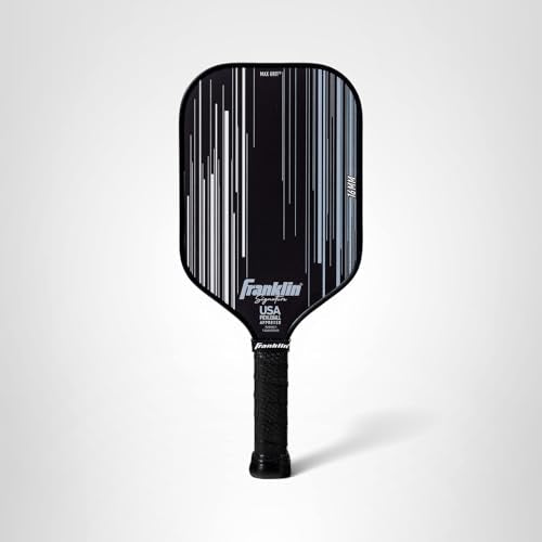 Franklin Sports Pro Pickleball Paddles - Signature Series Pro Paddle with MaxGrit Surface - USA Pickleball (USAPA) Tournament Approved - 16mm Polypropylene Core - Black