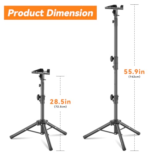 Futrue-Wolker Starlink Mount Gen 3, Starlink Tripod Stand with Mount Adapter, Adjustable Height Starlink Tripod Mount Gen 3, 90° Tilt Angle Adjustment Starlink Antenna Pipe Adapter (Black)