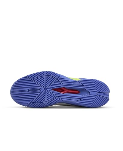 WILSON Rush Pro 4.5 Men's Tennis Shoe - White/Amparo Blue/Safety Yellow, Size 9.5 US