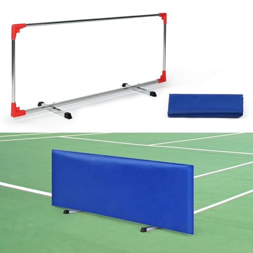 bimiti 3 Pack Pickleball Ball Barrier - Portable Indoor/Outdoor Court Dividers & Edge Guards, Brandable Court Marking Kit with Non-Slip Design for Pickleball Courts (Blue)