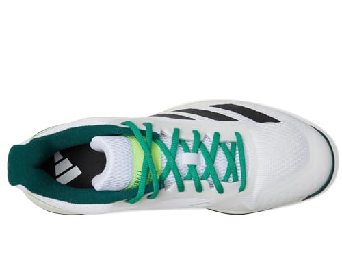 Adidas Men's Courtflash Pickleball, White/Black/Collegiate Green, 7