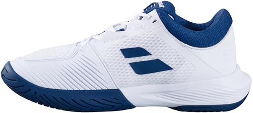 Babolat Men's SFX4 All Court Tennis Shoes (White/Estate Blue, US Footwear Size System, Adult, Men, Numeric, Medium, 9.5)