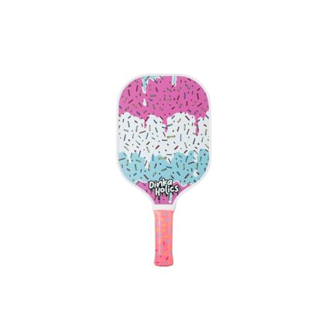 DINKA HOLICS Carbon Fiber Pickleball Paddle – 16mm PP Honeycomb Core, Lightweight 220–235g, Comfortable Grip, Durable Design for Control & Power (Ice Cream)