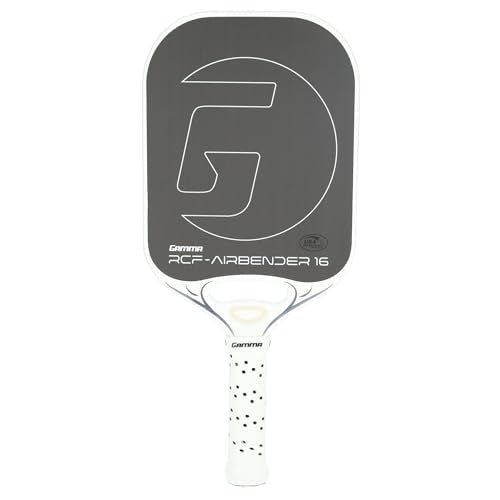 Gamma Airbender Carbon Fiber Pickleball Paddle with Customizable Handle Weight System and Aerodynamic Open Throat with Shock Absorbing Gel Insert