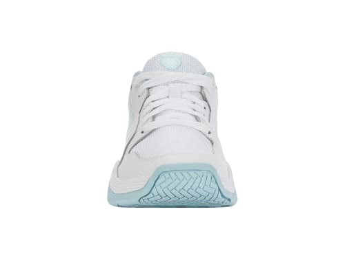 K-Swiss Women's Court Express Pickleball Shoe, White/Blue Glow, 8.5 M