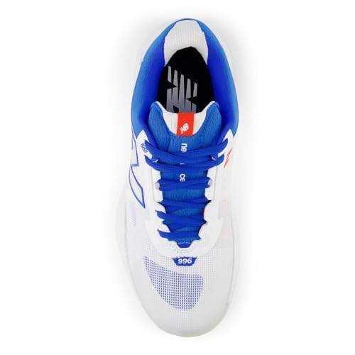 New Balance Women's FuelCell 996 V6 Tennis Shoe, White/Navy, 8 M