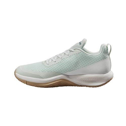 WILSON Rush Pro Lite Women's Tennis Shoe, Opal Blue/White/Safari, Size 10.5