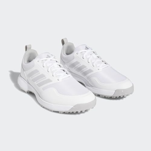 adidas Women's Tech Response Spikeless 3.0 Golf Shoes, Footwear White/Grey Two/Silver Metallic, 7.5