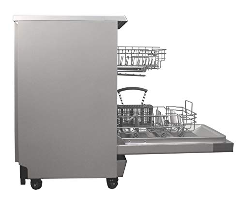 SPT SD-9263SSB 18″ Wide Portable Stainless Steel Dishwasher with ENERGY STAR, 6 Wash Programs, 8 Place Settings and Stainless Steel Tub