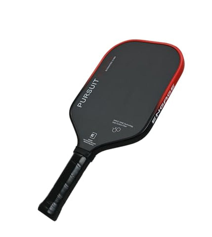 Engage Alpha Pickleball Paddle - Two Core Options, 14mm and 16mm | Friction Fiber Carbon Face, Elongated Power Paddle for Versatile Court Play (Red, 14mm)