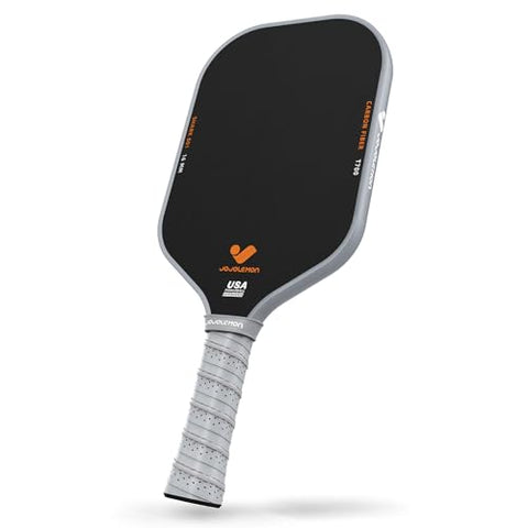 JOJOLEMON Pickleball Paddles, Raw Carbon Fiber Rackets with 16mm Polymer Honeycomb Core, Hybrid Racquet Designed for Ultimate Spin & Consistency - USAPA Approved