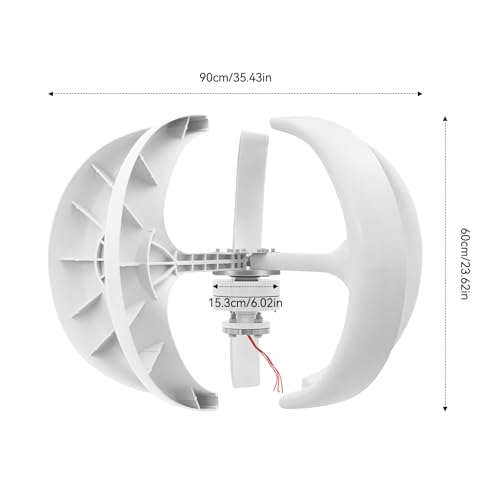 CRYBY Wind Turbine Generator, 600W 24V Automatic Windmill Power Generator Home Wind Turbine System with Controller and 5 Blades, Home Windmill Power Equipment Kit for Boats, Gazebos, Chalets