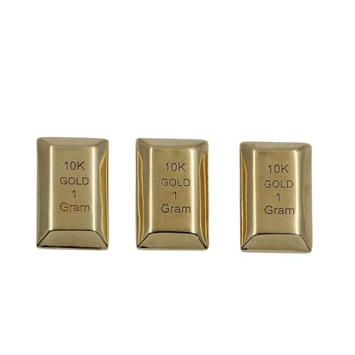 SHOP WGS (Set of 3-3 Gram 1 Gram Gold Bar 10K & 14K Yellow Gold Bullion Gold Bars for Collectible & Value Storage Gifts for Him & Her (10K Gold, Pack of 1)