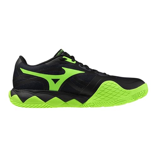 Mizuno Wave Enforce Tour 2 All Court Men's Racquet Sports Shoe, Black-Glowing Apple, US Mens 9.5