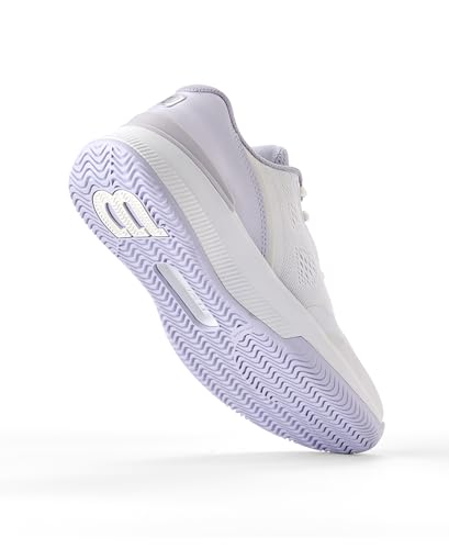 WILSON Intrigue Pro Women's Tennis Shoe - White/Lavender Blue/Silver, Size 9 US
