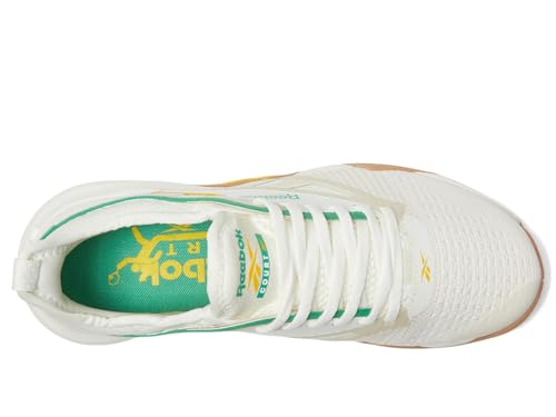Reebok Women's Nano Court Womens Tennis Shoes, Pickleball Shoes for Women, Chalk/Alabaster/Upgrade Green, Women's Size 7.5