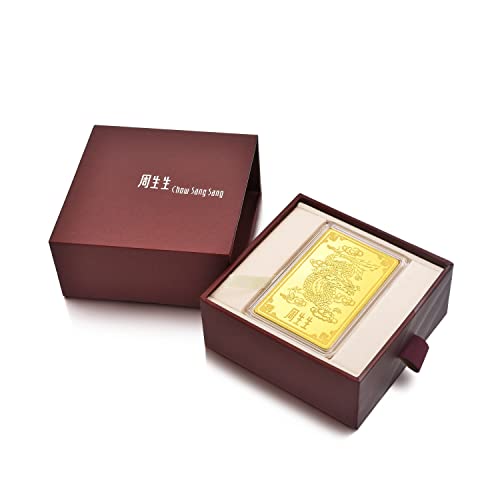 Chow Sang Sang 999.9 24K Gold Chinese Gifting Collection Price-by-Weight 19.98g Gold Dragon Bullion Ingot for Women & Men 938449