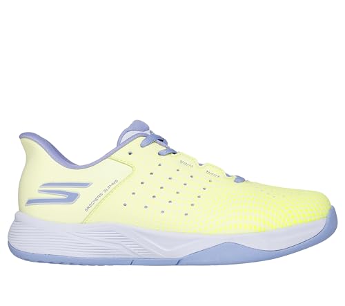 Skechers Women's Viper Court Reload Hands Free Slip-Ins Pickleball Sneaker, Lime, 10