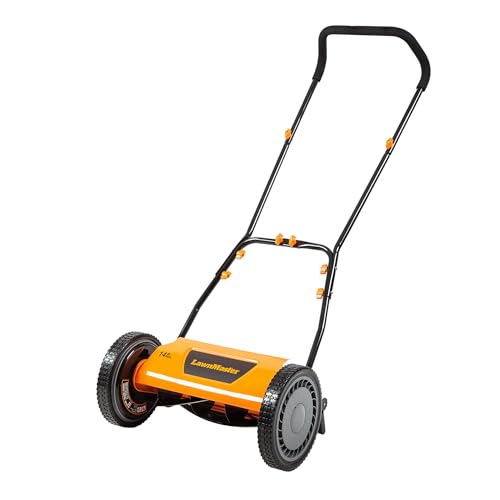 LawnMaster LMRM1401 Push Reel Lawn Mower 14-Inch 5-Blade