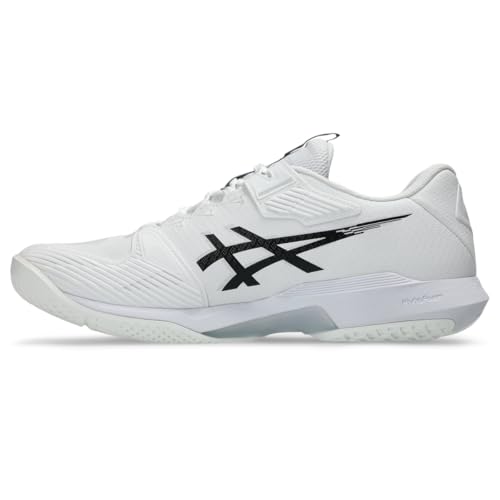 ASICS Men's Solution Speed FlyteFoam 4 Tennis Shoes, 10, White/Black