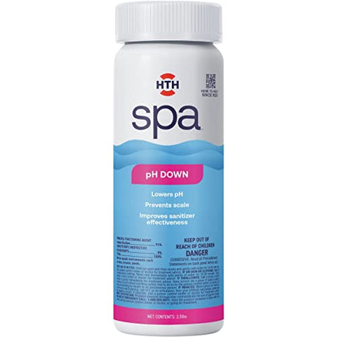 HTH Spa 86132 pH Down, Spa & Hot Tub Chemical Lowers pH, Prevents Scale, 2.5 lbs