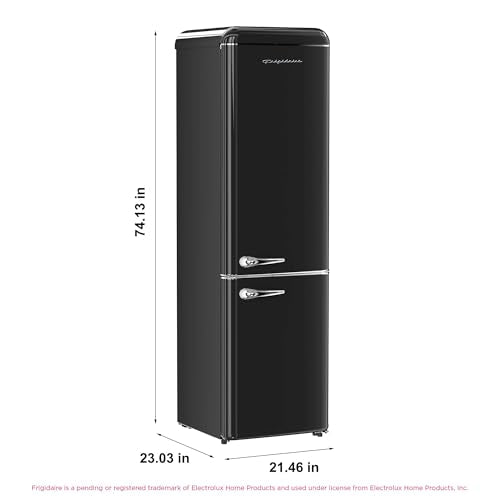 Frigidaire RETRO 9.2 Cubic Foot Fridge with Bottom Mount Freezer, 9.2 cu. ft, BLACK