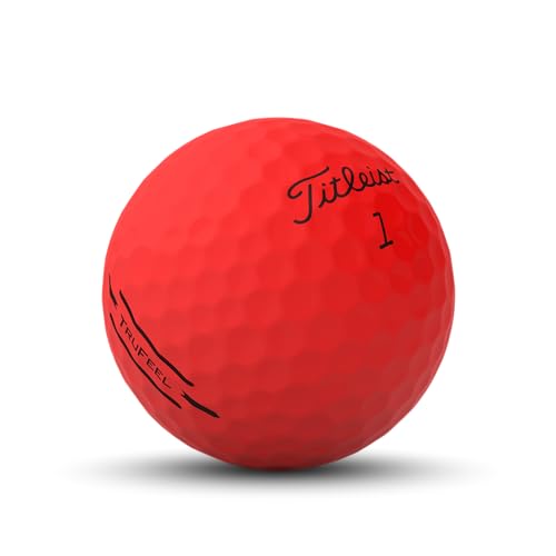 Titleist TruFeel Golf Balls, Matte Red (One Dozen)