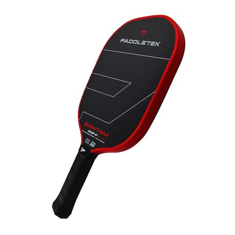 Paddletek Bantam ALW-C 12.7mm Pickleball Paddle - Unidirectional Carbon Fiber Pickleball Paddle with Polymer Honeycomb Core - USAPA Approved - 5.25 Inch Handle
