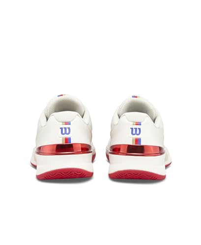 WILSON Intrigue Pro Women's Tennis Shoe -Tofu/Red, Size 9.5 US