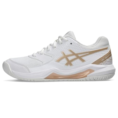 ASICS Women's Gel-Dedicate 8 Pickleball Shoes, 8.5, White/Champagne