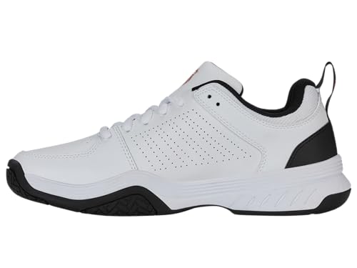 K-Swiss Men's Court Express 2 Tennis Shoe, White/Black/Mars Red, 11 M