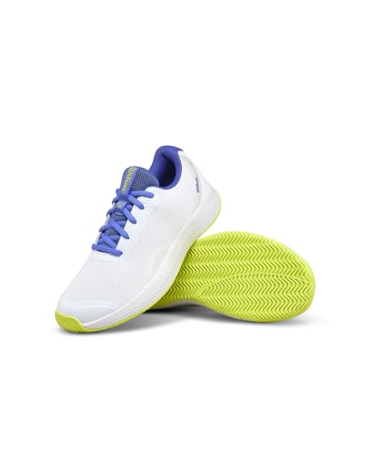 WILSON Intrigue Lite Women's Tennis Shoe - White/Amparo Blue/Safety Yellow, Size 10 US