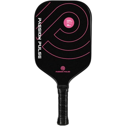 Pickleball Paddles 2025,Raw Carbon Fiber Surface（CFS） 16mm T700 High Grit & Spin, V6 Pro Pickle Ball Paddles Designed for Ultimate Spin & Consistency- Cute Pickleball Paddle (Black & Pink)