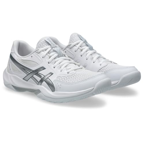 ASICS Women's Gel-Rocket 12 Volleyball Shoes, 8.5, White/Pure Silver