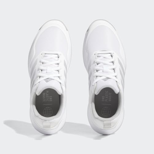 adidas Women's Tech Response Spikeless 3.0 Golf Shoes, Footwear White/Grey Two/Silver Metallic, 7.5