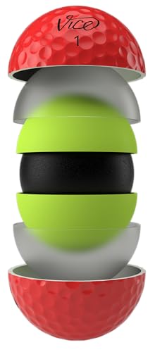 Vice Golf Pro Plus Golf Balls, Red, VICEPROPLUS