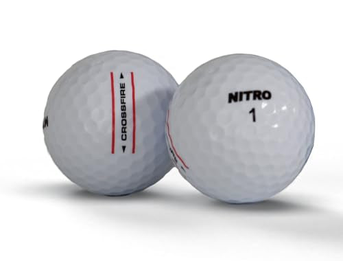 NITRO Crossfire Golf Balls- 45 Pack- White- Pure Spin Technology- USGA Approved