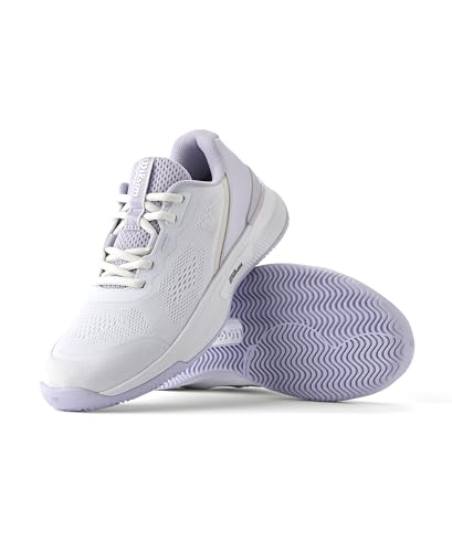 WILSON Intrigue Pro Women's Tennis Shoe - White/Lavender Blue/Silver, Size 9 US