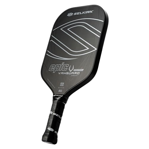 Selkirk Vanguard Control Pickleball Paddle | Quad Carbon Fiber Pickleball Paddle with a Polypropylene X5+ 16mm Core | Pickleball Rackets Made in The USA | Control Epic Midweight