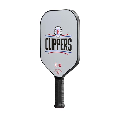 WILSON NBA Collection Fierce Team Pickleball Paddle - Grip Size 2-4 1/4", Los Angeles Clippers